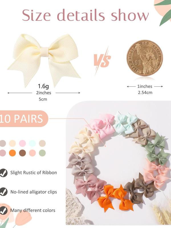 Colorful Hair Clips Set, Bow Hair Clips, Super Cute Hair Accessories for Women, Casual Style, Suitable for Dolls and Pets