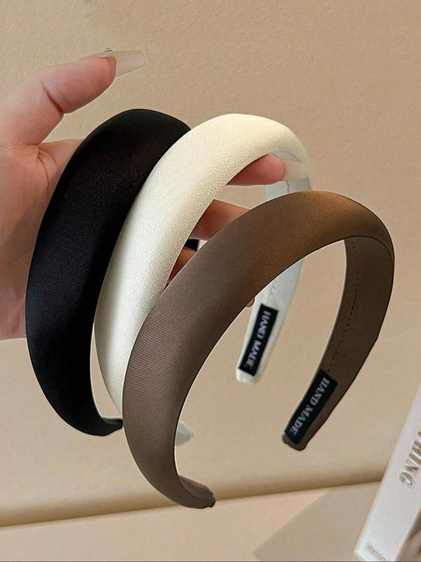 Women's Elegant Solid Color Headbands, Minimalist Headband for Women & Girls, Fashion Hair Accessories for Party, Daily Clothing Decor