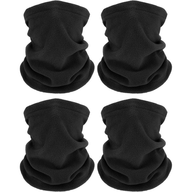 4 Pack Winter Neck Warmers Fleece Gaiter Windproof Face Covering