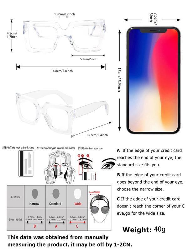 Unisex Fashionable Tortoiseshell Pattern Square Frame Eyeglasses, Trendy Casual Eyeglasses for Everyday Use, Fashion Accessories for Outdoor Activities