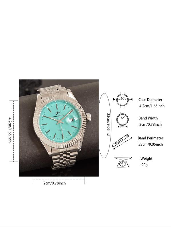 Men's Business Fashion Round Dial Quartz Watch, Fashion Watch for Party, Trendy All-match & Exquisite Watch for Birthday Gift with Box