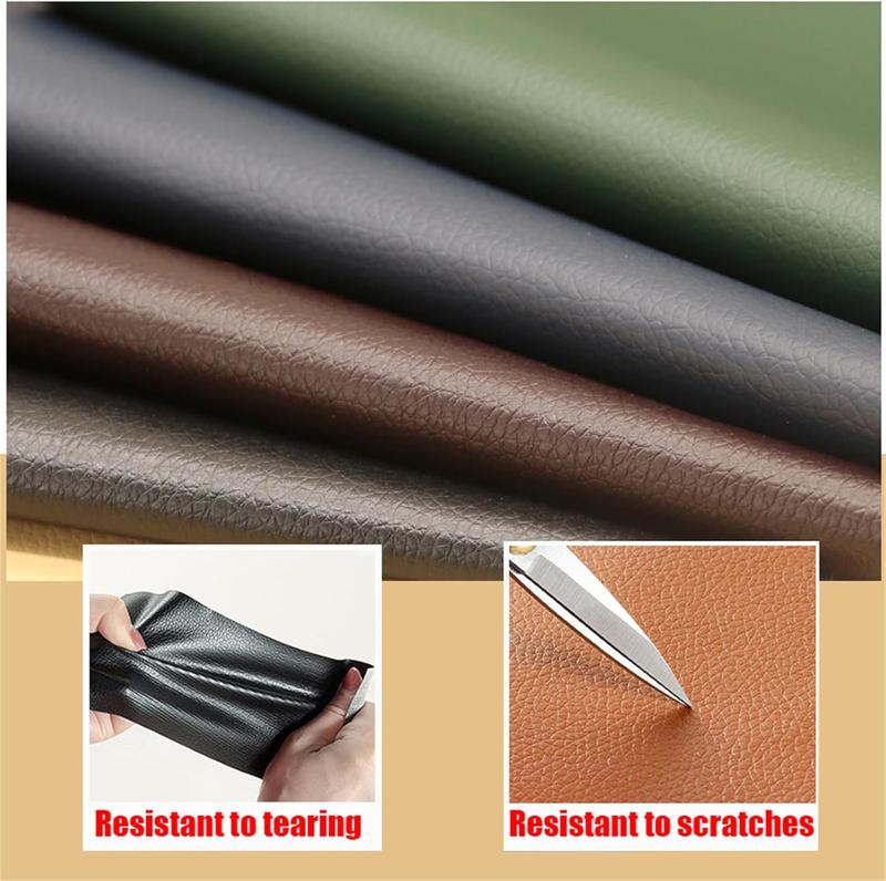 Self-Adhesive Leather Refinisher Cuttable Sofa Repair,PVC Leatherette Waterproof Upholstery Fabric,Leather Stickers Self Adhesiveleather Repair Patch,