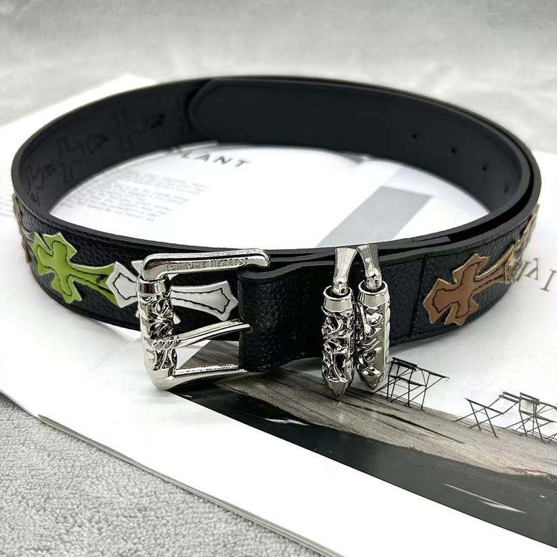 Fashionable Chrome Hearts Belts Men Women Belt Punk Style Personalized Eye Decorative Jeans Belt