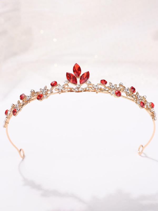 Versatile Rhinestone Decorated Bridal Headwear,  Elegant Hollow out Design Crown for Wedding Bridal Party, Women's Wedding Accessories