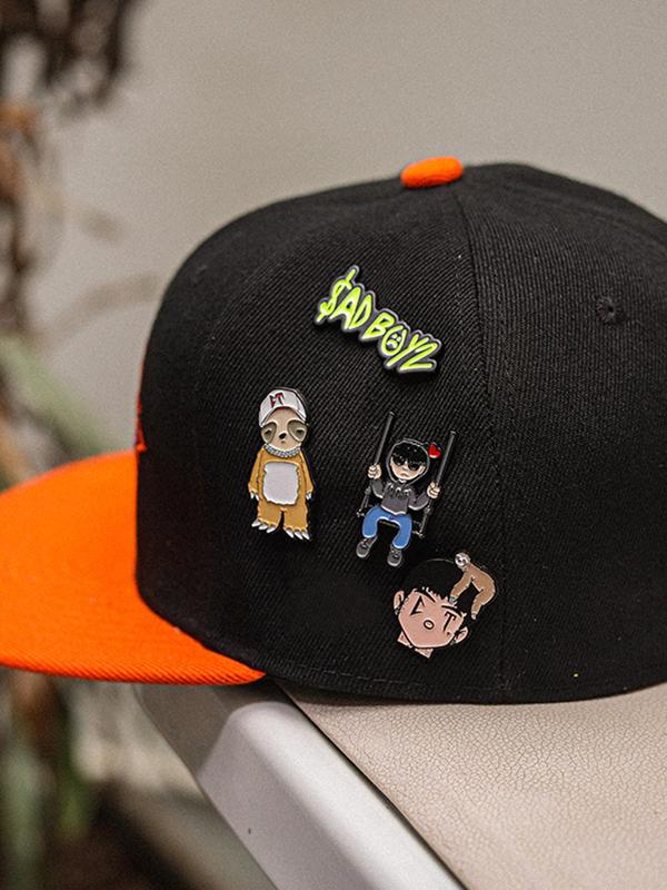 Cartoon Design Baseball Cap Clips, Creative Design Brooches, Fashionable Alloy Accessories for Men and Women