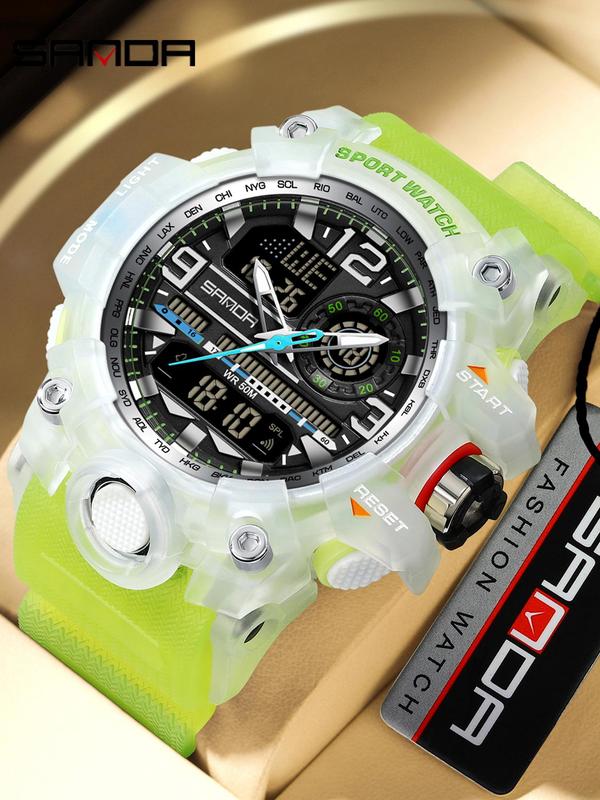 Men's Sportive Digital Watch, Fashionable Digital Watch with Luminous Dial & Alarm Function, Waterproof Electronic Watch with Digital Display for Men