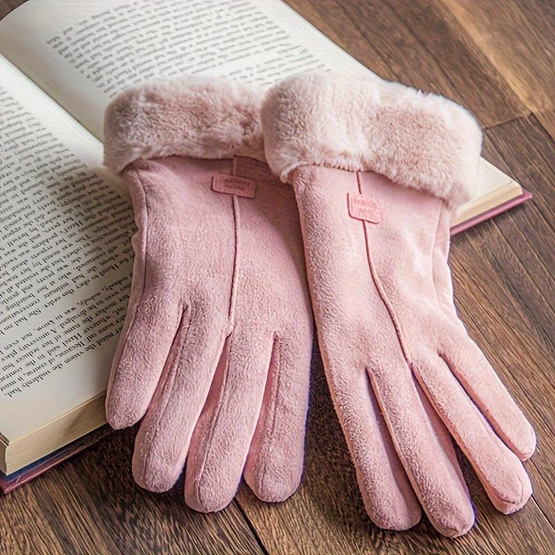 Warm Winter Gloves, Lined with Plush, Touch Screen Snow Thickened Cold Protection Sports Gloves, Christmas Gloves, Christmas Gift