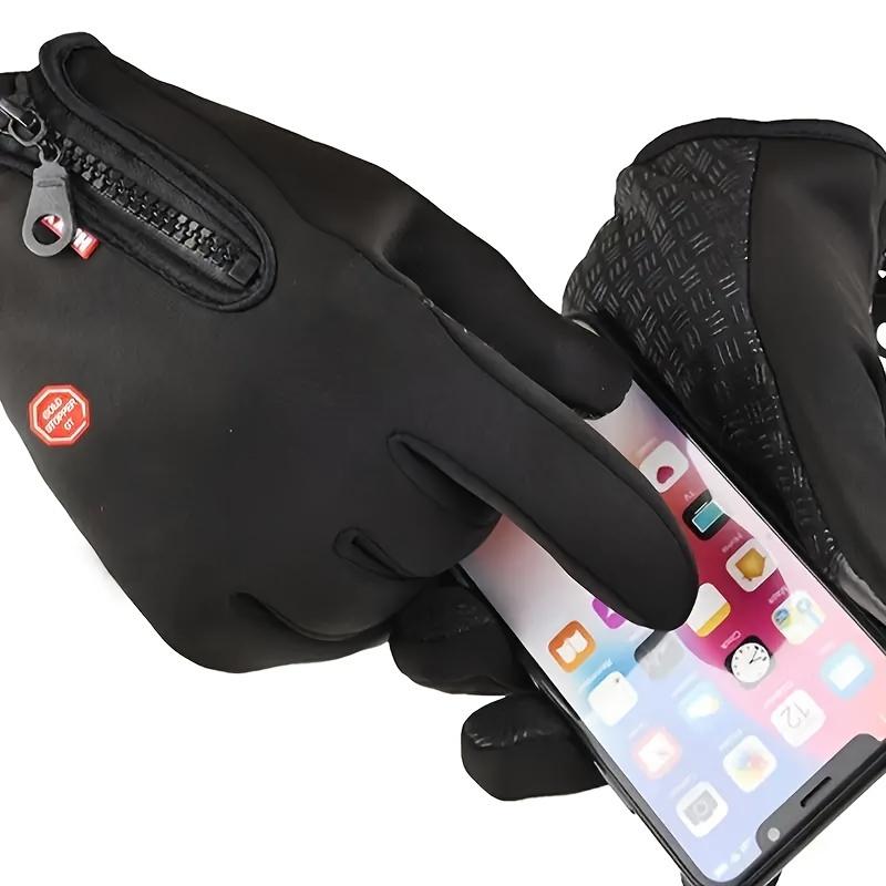 3 Pairs of Windproof, Waterproof and Warm Gloves, Effective Heat Insulation, Touch Screen, Comfortable and Breathable, Suitable for Riding