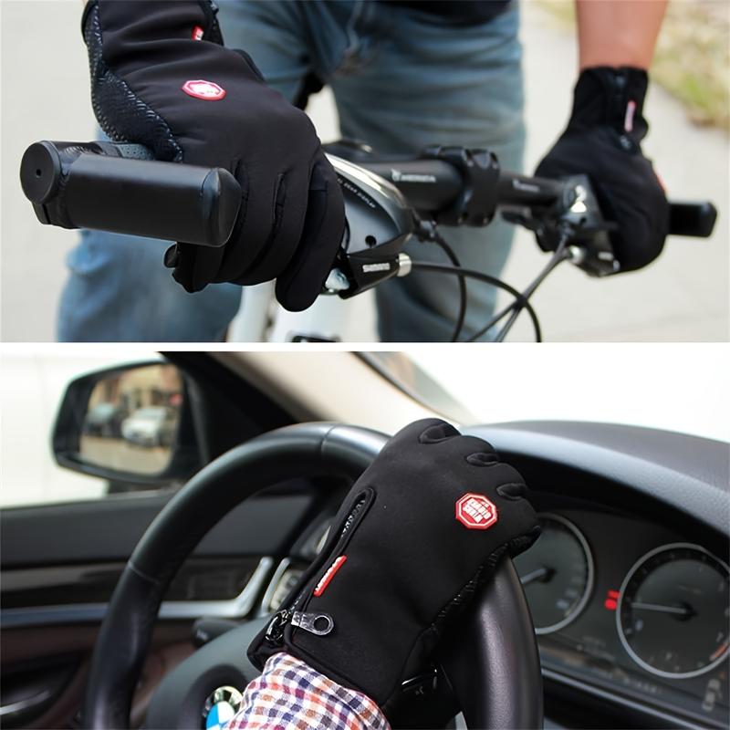 3 Pairs of Windproof, Waterproof and Warm Gloves, Effective Heat Insulation, Touch Screen, Comfortable and Breathable, Suitable for Riding