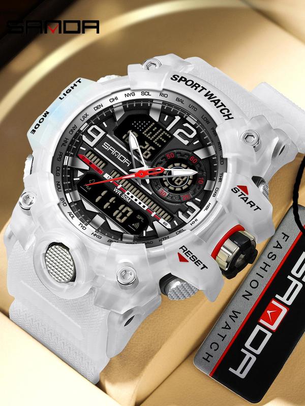 Men's Sportive Digital Watch, Fashionable Digital Watch with Luminous Dial & Alarm Function, Waterproof Electronic Watch with Digital Display for Men