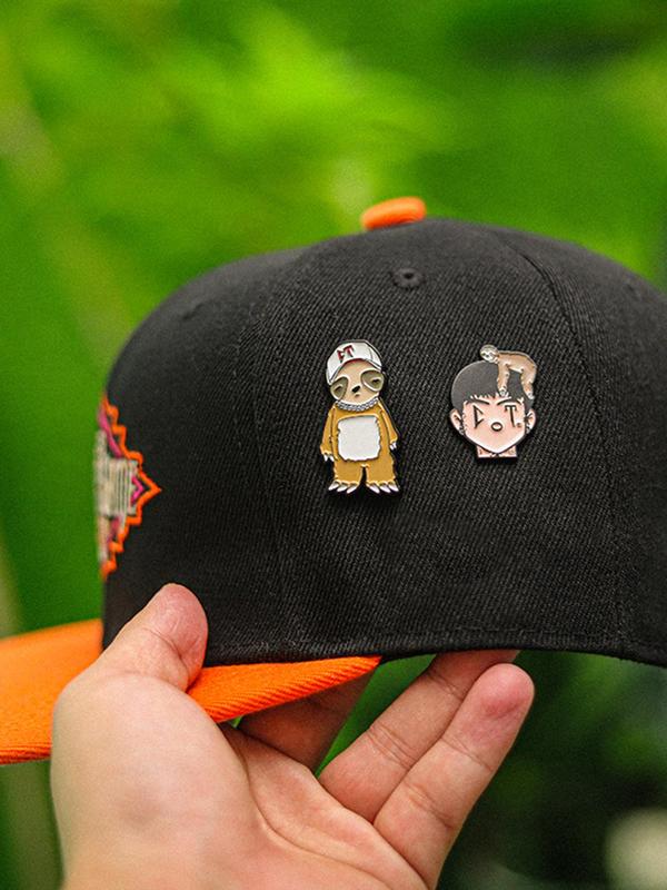 Cartoon Design Baseball Cap Clips, Creative Design Brooches, Fashionable Alloy Accessories for Men and Women