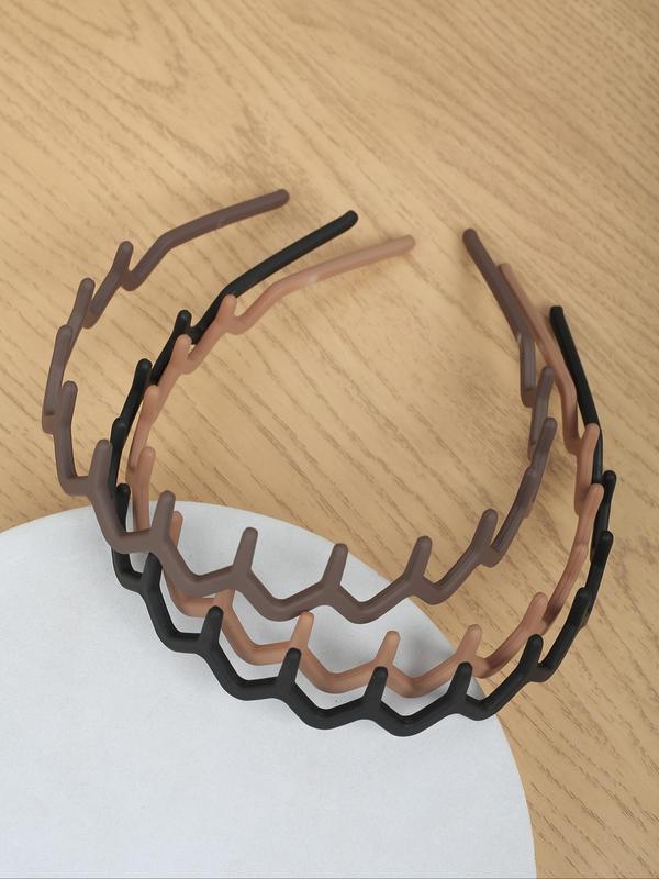 Solid Color Wave Design Hair Hoop, Casual Versatile Hair Accessories for Women & Girls, Minimalist Headwear Suitable for Thick Hair