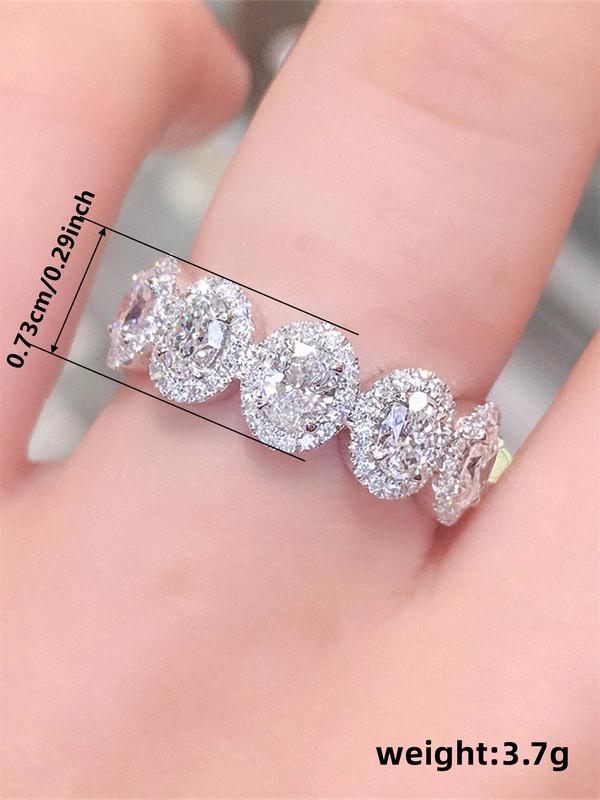 Elegant Rhinestone Decorated Ring,  Fashion Accessories for Women for Party, Daily Clothing Decor, Wedding Engagement Anniversary Party Jewelry Gifts