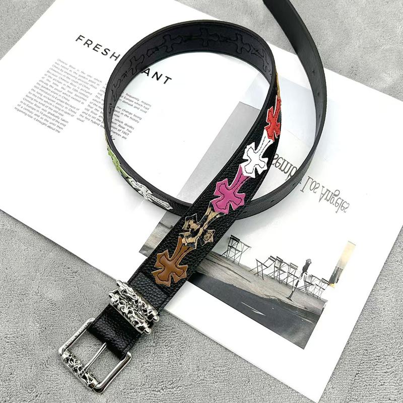 Fashionable Chrome Hearts Belts Men Women Belt Punk Style Personalized Eye Decorative Jeans Belt