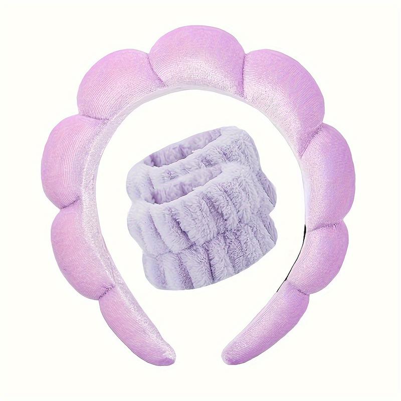 3pcs 6pcs Spa Headband Set, Makeup Facial Hair Accessories with Wristband for Washing Face Spa Skincare Wear