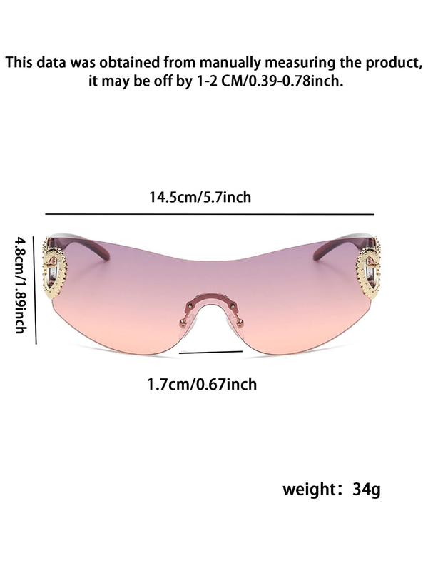 Women's Heart Design Sunglasses, Trendy Casual Sunglasses for Everyday Use, Fashion Accessories for Outdoor Activities