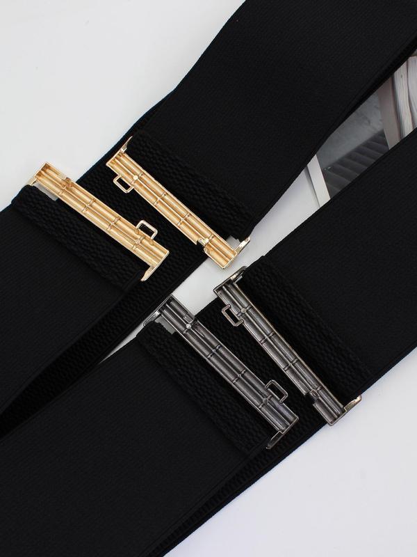 Women's Solid Color Wide Belt, Casual Elastic Waistband for Jeans Trousers, Fashion Belt for Party, Daily Clothing Decor, Trendy All-match & Exquisite Belt for Gift