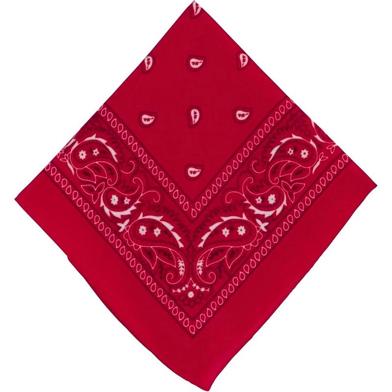 womens Paisley Bandana,STYLISH AND VERSATILE,classic red bandana offers multiple uses, from outdoor activities like hiking and camping to serving as a fashion accessory, adding a pop of color and flair to your outfits.