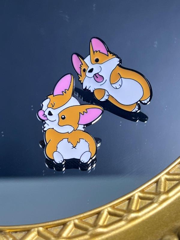 Cute Cartoon Dog Design Brooch, Fashion Alloy Badge for Daily Clothing Decor, Trendy All-match & Exquisite Brooch for Birthday Gift