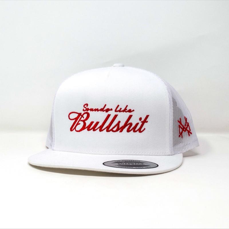 Sounds Like BS Trucker Trucker Hat by The Mad Hatter Co.