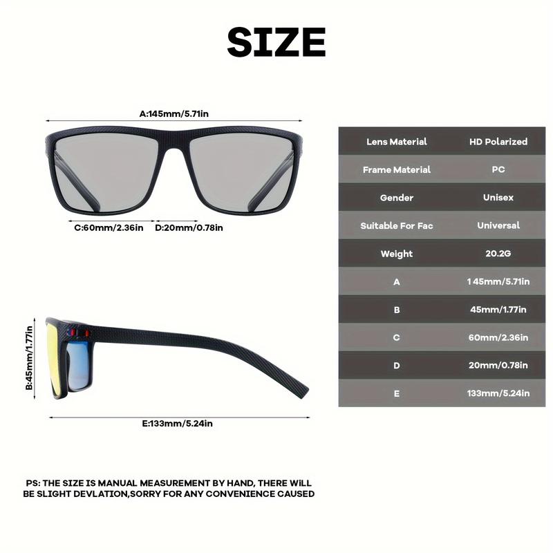 3 Pairs, Trendy Cool Square Frame Polarized Fashion Glasses Set, For Men Women Outdoor Party Vacation Travel Driving Supplies Photo Props, Ideal Choice For Gifts