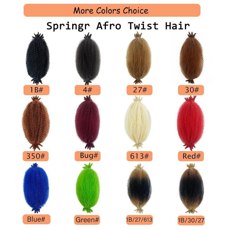 3 Packs Twist Braiding Hair, 12 Inch Pre-Separated Springy Afro Twist Hair Kinky Twist Crochet Hair Braids for Distressed Soft Locs Spring Twist Hair for Women (12 Inch (Pack of 3), 1B)