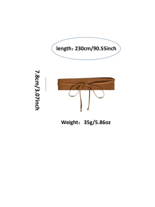 Women's Solid Color Lace Up Wide Belt, Fashionable Buckle Design Belt for Daily Clothing Decor, Trendy All-match & Exquisite Belt for Birthday Gift