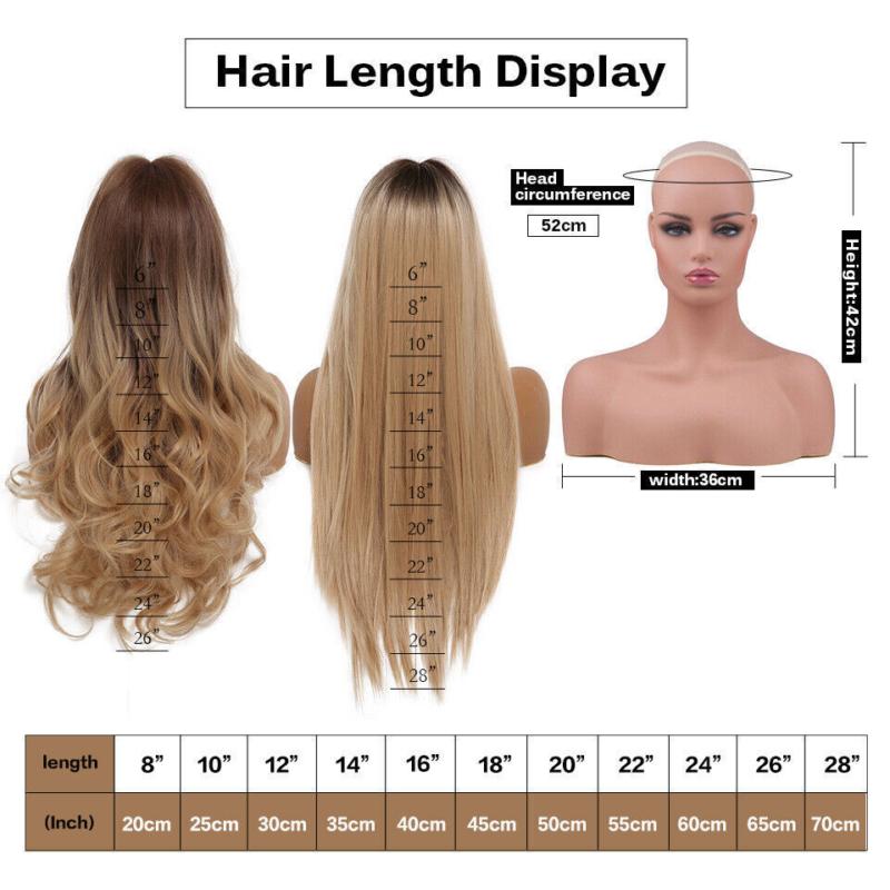 Women Real Long Straight Hair Wigs Ladies Natural Ombre Blonde Cosplay Full Wig