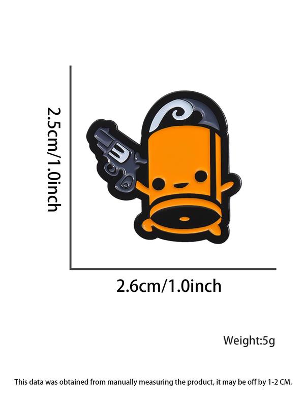 Cute Cartoon Design Brooch, Creative Alloy Badge for Daily Clothing Decor, Trendy All-match & Exquisite Brooch for Birthday Gift