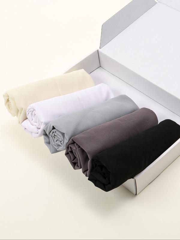 Women's Solid Color Chiffon Scarf & Hair Clips, Casual Soft Breathable Shawl for Daily Wear, Fashion Accessories for Women & Girls