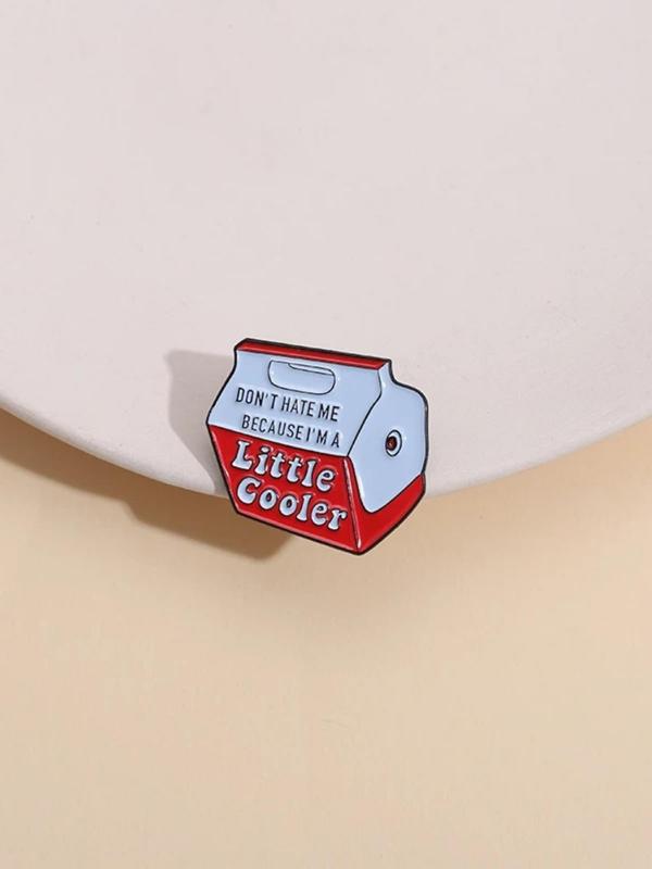 Unisex Novelty Letters & Milk Box Design Brooch,  Trendy Cute Enamel Brooch, Fashion Kawaii Accessories for Women & Men for Daily Clothing Decor