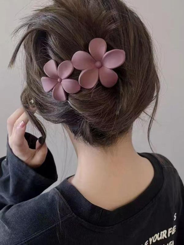 2024 New Style Double Flower Design Hair Clips, Elegant Hair Accessories for Women & Girls, Minimalist Headwear Suitable for Thick Hair, Hairstyles Ideas for Girls