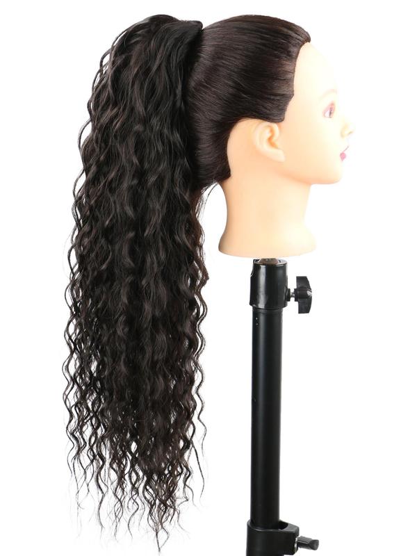 24 Inch Long Curly Ponytail Extension, Natural Fluffy Synthetic Ponytail Extension, Synthetic Hairpiece for Women