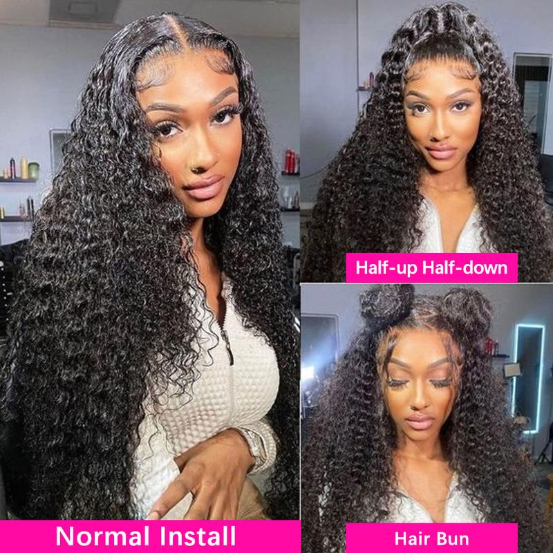 FORGIRLFOREVER 13x6 Water Wave Wig Human Hair Pre Plucked Transparent Lace Frontal Wig Brazilian Water Wave Human Hair Lace Front Wig For Women