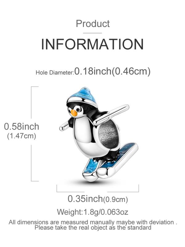 Cute Penguin Design Charm, Fashionable Penguin Charm for DIY Bracelet & Necklace, Fashion Accessories for Women & Girls