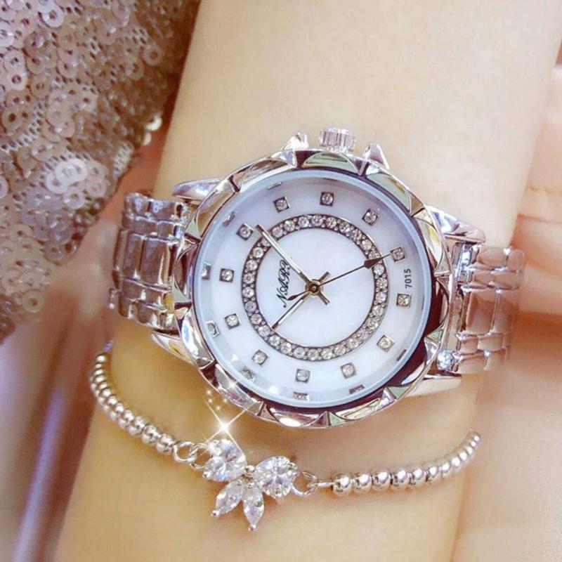 Exquisite Women's Elegant And Gorgeous Quartz Watch Dial, Waterproof Steel Strap Ladies' Wristwatch For Daily Wear