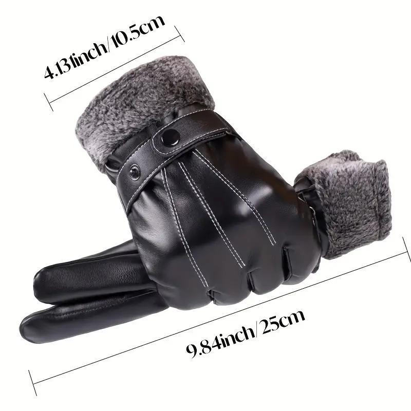 Men's Simple Fashion Warm Gloves, 1 Pair Windproof and Cold-proof Gloves for Skiing, Outdoor Sports Gloves for Men, Sports & Outdoor Accessories