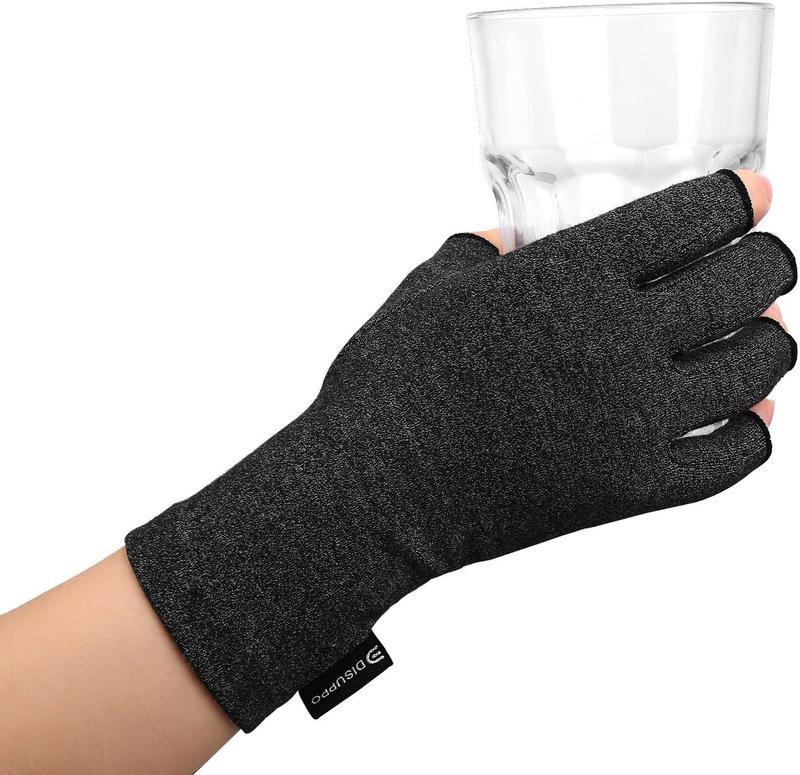 Gloves   from Rheumatoid, RSI,, Hand Gloves Fingerless for Computer Typing and Dailywork, Support for Hands and Joints (M, Black)