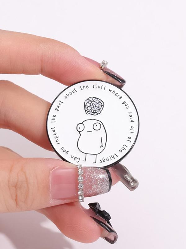 Creative Cartoon Brooch, Cute Letter Pattern Brooch, Fashion Accessories for Men & Women,  Enamel Pin Suitable for Backpacks, Jeans, Scarves, Hats Decoration  for Birthday Gift