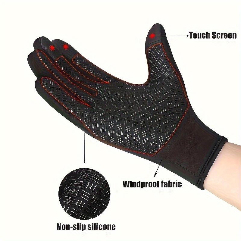 Winter warm touch screen cycling gloves, waterproof velvet sports gloves, fishing waterproof anti-slip touch screen gloves