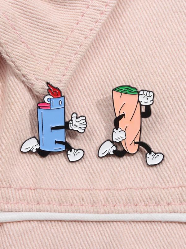 Cartoon Design Brooch, Cute Alloy Badge for Clothes & Hat & Backpack Decor, Fashion Accessories for Men & Women