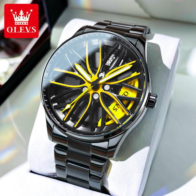 New Brand Watch Wheel Rotation Quartz Watch Trendy Fashion Waterproof Men's Watch Men's Watch