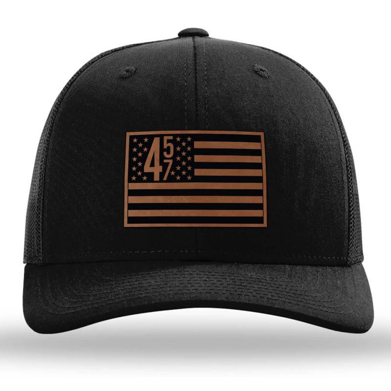 45 47 Leather Patch Hat