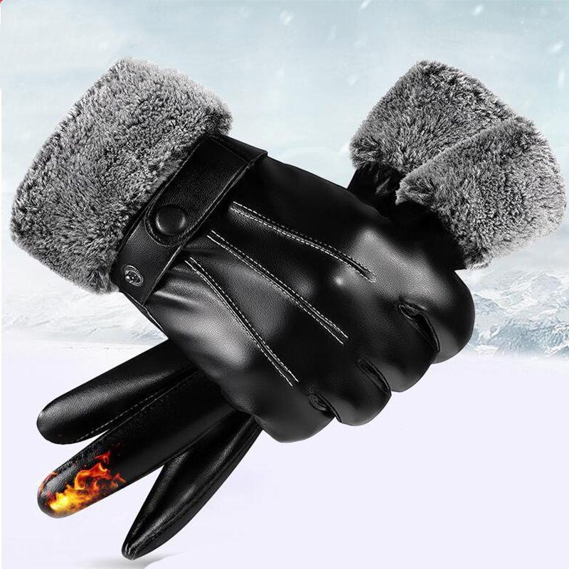 Men's Simple Fashion Warm Gloves, 1 Pair Windproof and Cold-proof Gloves for Skiing, Outdoor Sports Gloves for Men, Sports & Outdoor Accessories