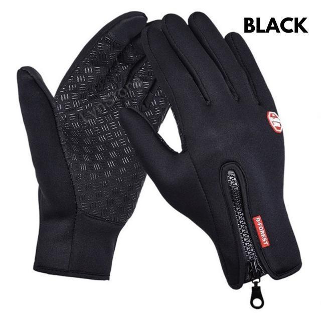 Winter warm touch screen cycling gloves, waterproof velvet sports gloves, fishing waterproof anti-slip touch screen gloves