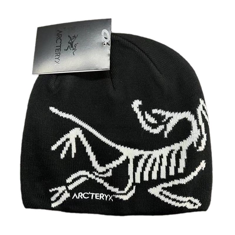 New Arcteryx Bird Head Black Toque Beanie Orca black Merino wool hat for winter casual Occasion