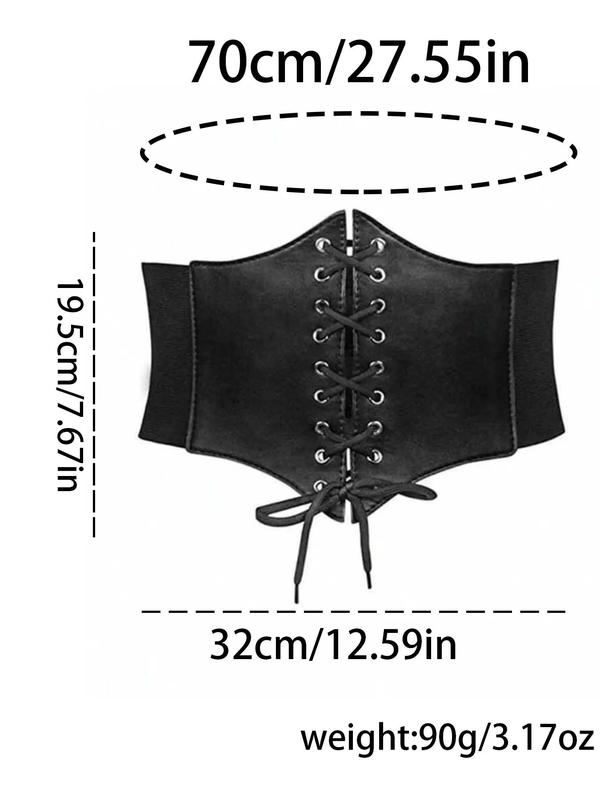 Women's  Criss Cross Design Wide Belt, Vintage Trendy Cute Lace up Corset Belt, Fashionable Clothes Accessories for Daily & Party Outfits Decoration