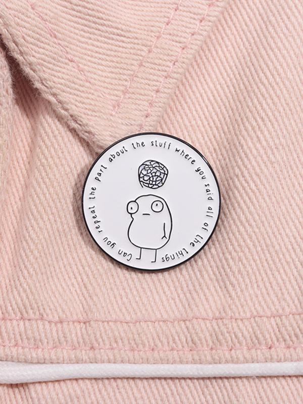 Creative Cartoon Brooch, Cute Letter Pattern Brooch, Fashion Accessories for Men & Women,  Enamel Pin Suitable for Backpacks, Jeans, Scarves, Hats Decoration  for Birthday Gift