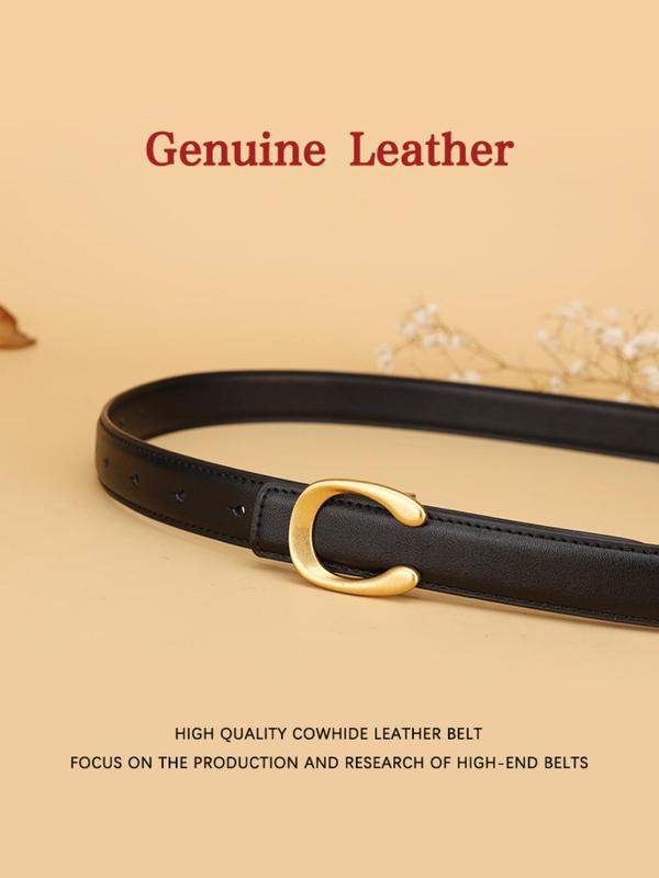 Women's Fashionable Solid Color PU Leather Belt, Casual Waistband for Jeans, Fashion Belt for Party, Daily Clothing Decor, Trendy All-match & Exquisite Belt for Birthday Gift