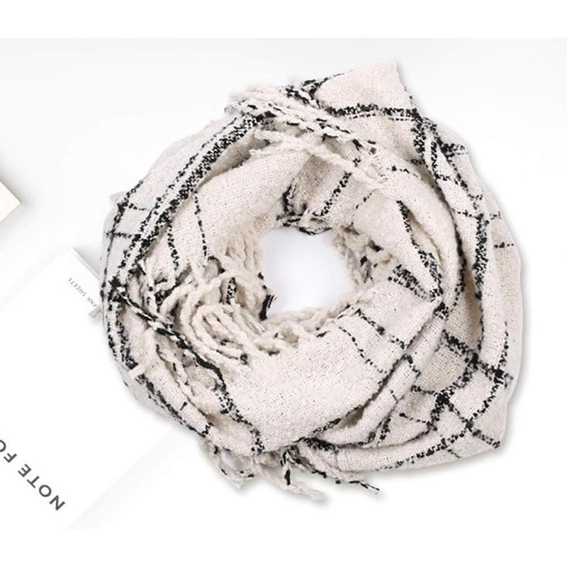 Infinity Scarf Winter Double-Layer Neck Warmer Knit Fleece Lined Circle Loop Scarves Gifts